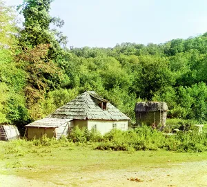 Wicker Prints: Koldakhvary: shed for drying corn