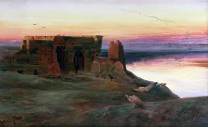 Kom Ombo Prints: Kom Ombo Temple, Egypt, 1856. Artist: Edward Lear