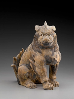 Shintoism Prints: Komainu, about 1450. Creator: Unknown
