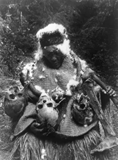 Kominaka dancer, 1910, c1911. Creator: Edward Sheriff Curtis