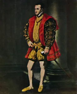 Konig Philipp II. Von Spanien 1527-1598. - Gemalde von Tizian, 1934 Konig Philipp II. Von Spanien 1527-1598. - Gemalde von Tizian, 1934