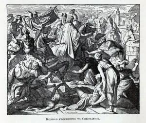 Franconia Prints: Konrad proceeding to Coronation, 1882. Artist: Obermann, Carl Ferdinand (1823-1910)