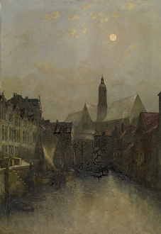 The Koolvliet in Antwerp, mid-late 19th century. Creator: Egidius Franciscus Leemans