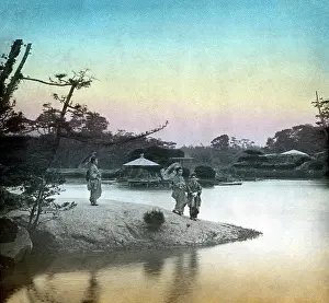 1890 Prints: Korakuen garden of Okayama, 1890. Creator: Unknown