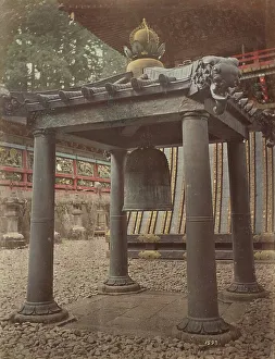 Shintoism Prints: Korean Bell at Nikko, 1870s-1890s. Creator: Kusakabe Kimbei