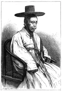 Ronjat Prints: Korean man, 19th century. Artist: E Ronjat
