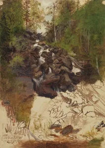 Kleineh Oskar Conrad Prints: Korkeakoski; unfinished, 1870. Creator: Oscar Kleineh