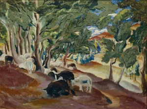 Lambs Prints: Korolkovskiye Dachas. Sheeps at the Edge of the Forest