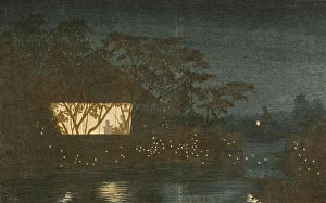 Kiyochika Kobayashi Prints: Koromo River below the Temple Tennoji, 1880. Creator: Kobayashi Kiyochika