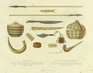 Scabbard Prints: Koryak Artifacts. 1-2. Spears; 3-4
