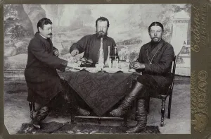 Russian Federation Prints: Korzhenevsky Yan Iosifovich, merchant Susoev and headman Kozlov