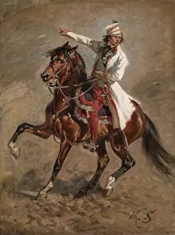 1893 Prints: Kosciuszko on Horseback, 1893. Creator: Wojciech Kossak