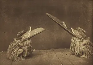 Ritual Prints: Kotsuis and Hohhuq, Nakoaktok, 1908, reprinted 1914. Creator: Edward Sheriff Curtis