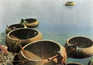 L Boulanger Prints: Kouffehs Sur L Euphrate, (Kuphars on the Euphrates), 1900. Creator: Unknown