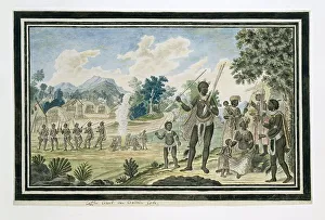 Tribesman Prints: The kraal of Captain Coba (or Kobé)
