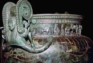 Detail of the Krater of Vix, 6th century BC Detail of the Krater of Vix, 6th century BC