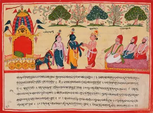 Krishna Prints: Krishna and Balarama Arrive in the Forest