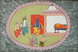 Bhagavatapurana Prints: Krishna and Balarama Conversing