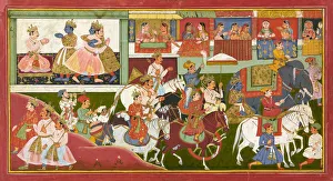 Bhagavatapurana Collection: Krishna bids farewell, folio from a Bhagavata Purana, ca.1680-1690. Creator: Unknown