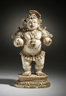 Krishna Prints: Krishna, the Butter Thief, 16th century. Creator: Unknown