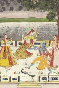 Stormclouds Prints: Krishna and Radha, 19th century. Creator: Unknown