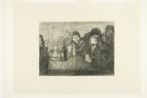 Wine Bottles Prints: Kristiania Bohemians I, 1895. Creator: Edvard Munch