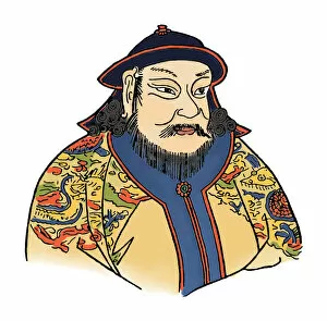Images Dated 25th March 2015: Kublai Khan (1215-1294) of the Mongol Empire and founder of the Yuan Dynasty, 1912