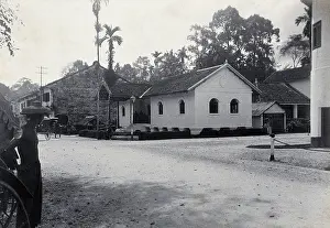 South East Asia Prints: Kuching, Sarawak: the police station, c1900. Creator: Unknown