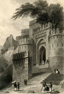 Edward Churton Gallery: The Kulnhuttea Gate, Rotas Gur, 1835. Creator: William Daniell
