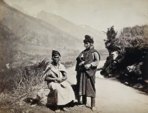 Nose Ring Prints: Kulu, Himachal Pradesh: two women wearing large nose rings
