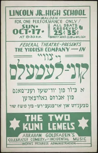 The Two Kuni Lemels, Malden, MA, 1937. Creator: Unknown