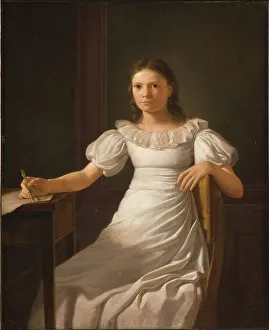 Artists Sister Prints: Kunstnerens sister Alvilde, 1825. Creator: Constantin Hansen
