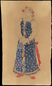 Kupava. Costume design for the theatre play Snow Maiden by Alexander Ostrovsky