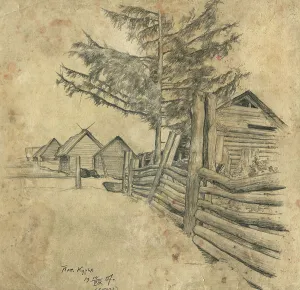 Boundary Prints: Kur'ia Settlement, Ket River, 1927. Creator: Dmitrii Innokent'evich Karatanov