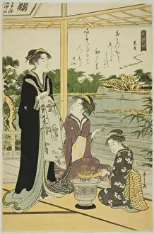 Teapot Gallery: Kuronushi, from the series 'Six Immortal Poets (Rokkasen)', c. 1789/90. Creator: Hosoda Eishi