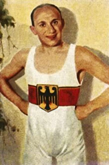 Sportsperson Gallery: Kurt Leucht, German bantamweight wrestling champion, 1928. Creator: Unknown