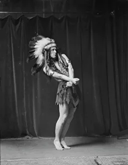 Feather Headdress Prints: Kurylo, Eduoard, 1918 Creator: Arnold Genthe