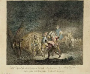 Aleksander Lauréus Prints: Kustaa Vaasa in a haystack, 1815. Creator: Alexander Lauréus
