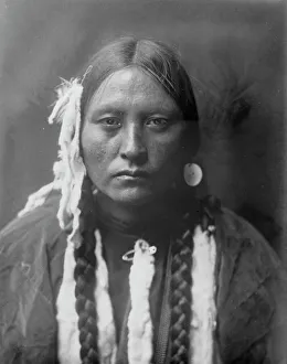 Plaits Prints: Kutenai female type, c1910. Creator: Edward Sheriff Curtis