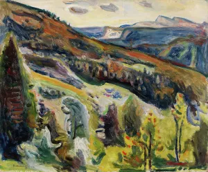 Neo Impressionist Prints: From Kviteseid in Telemark, 1944. Creator: Per Deberitz