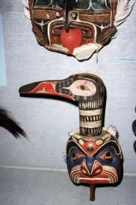 Kwakiutl Diver Mask, with beak, Pacific Northwest, North American Indian Kwakiutl Diver Mask, with beak, Pacific Northwest, North American Indian