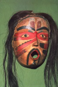 Pacific North West Prints: Kwakiutl Face-Mask, Pacific Northwest Coast Indian
