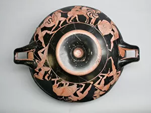 Duelling Gallery: Kylix (Drinking Cup), 510-500 BCE. Creator: Manner of the Epeleios Painter Greek