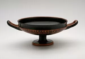 Black Figure Collection: Kylix (Drinking Cup), 520-500 BCE. Creator: Unknown