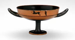 Black Figure Collection: Kylix (Drinking Cup), about 540-530 BCE. Creator: Unknown