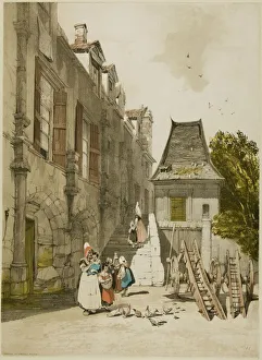 Hand Cart Prints: L Abaye St. Amand, Rouen, 1839. Creator: Thomas Shotter Boys