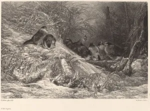 Bodmer Karl Prints: A l abri du givre. Creator: Karl Bodmer