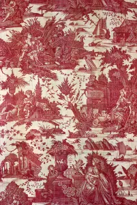 Music Lesson Prints: L Agreable lecon (The Pleasant Lesson) (Furnishing Fabric), France, 1788