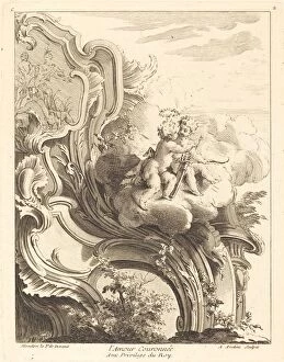 Arabesques Gallery: L Amour Couronnee, 1736. Creator: Antoine Aveline