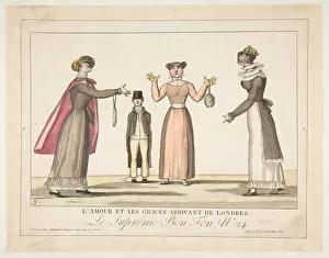Aaron Prints: L Amour et les Graces Arrivant de Londres;Le Supreme Bon-Ton No. 24, 1815
